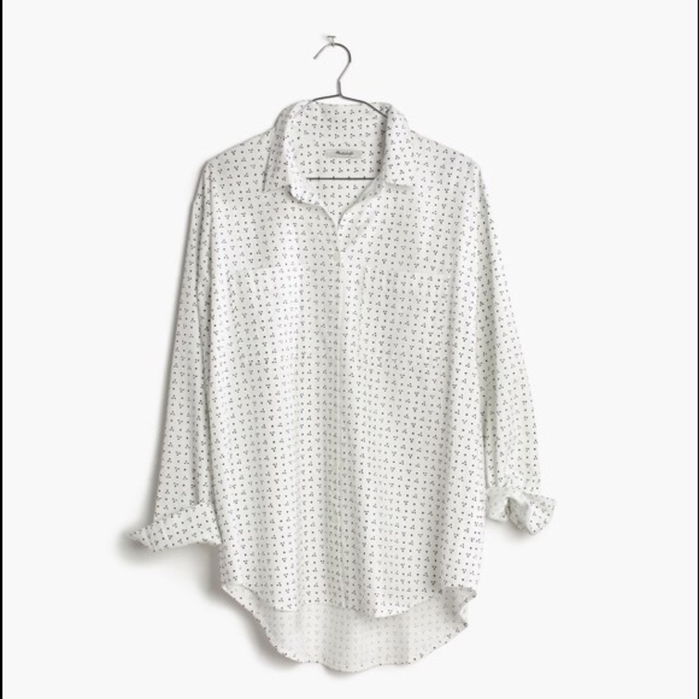 Madewell Trapeze Shirt in Penpoint Dot